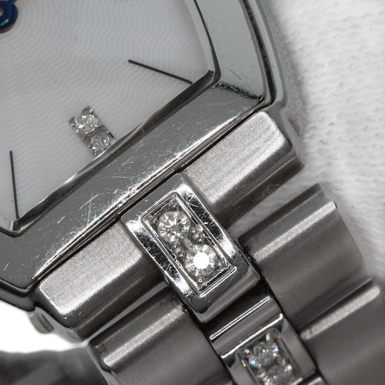 SEIKO Watches Quartz GSWE961 Stainless Steel , Stainless Steel Silver CREDOR Signo Diamond white dial Women Used Authentic