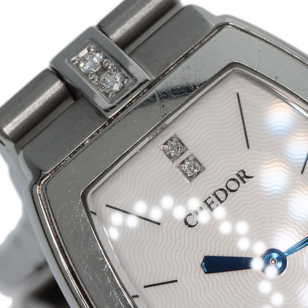 SEIKO Watches Quartz GSWE961 Stainless Steel , Stainless Steel Silver CREDOR Signo Diamond white dial Women Used Authentic