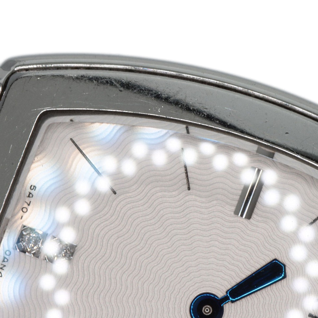 SEIKO Watches Quartz GSWE961 Stainless Steel , Stainless Steel Silver CREDOR Signo Diamond white dial Women Used Authentic