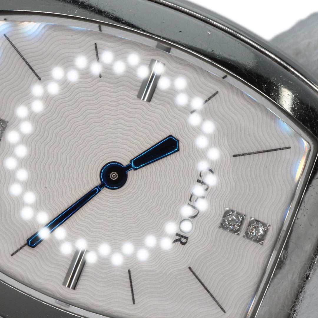 SEIKO Watches Quartz GSWE961 Stainless Steel , Stainless Steel Silver CREDOR Signo Diamond white dial Women Used Authentic