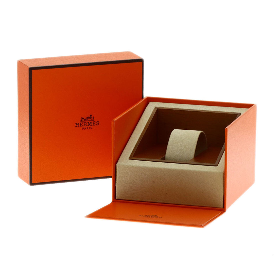 HERMES Watches Quartz CL1.310 Stainless Steel , Stainless Steel Silver Clipper Chrono black dial Women Used Authentic