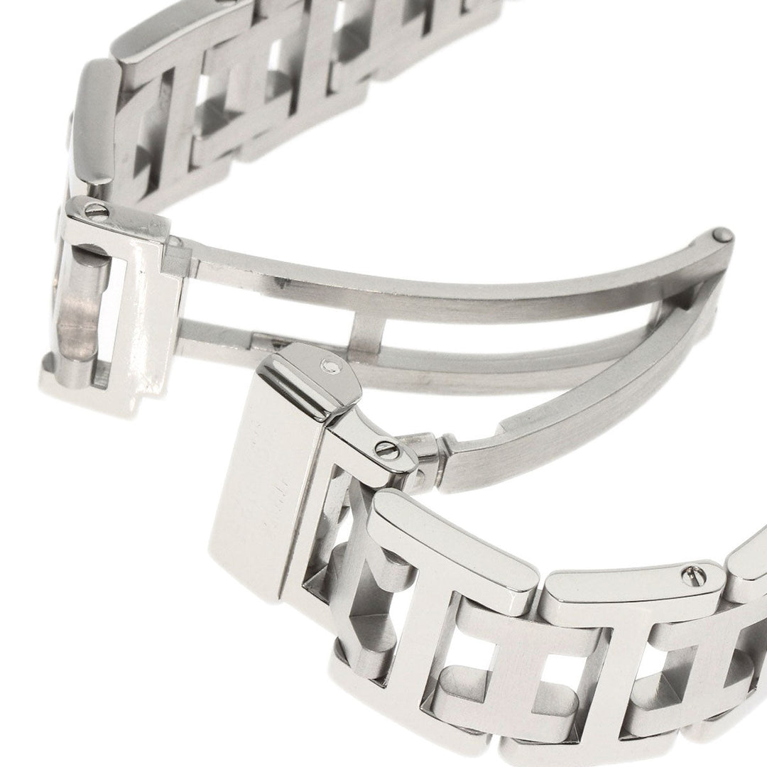 HERMES Watches Quartz CL1.310 Stainless Steel , Stainless Steel Silver Clipper Chrono black dial Women Used Authentic