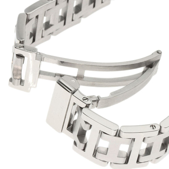 HERMES Watches Quartz CL1.310 Stainless Steel , Stainless Steel Silver Clipper Chrono black dial Women Used Authentic