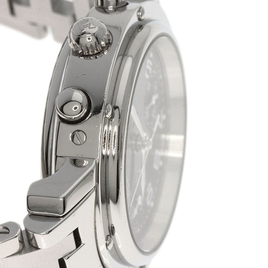HERMES Watches Quartz CL1.310 Stainless Steel , Stainless Steel Silver Clipper Chrono black dial Women Used Authentic