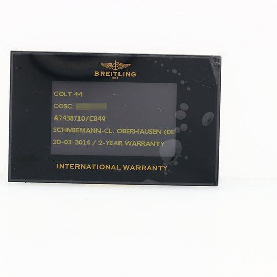 BREITLING Watches Quartz A7438710/C849 Stainless Steel Silver Colt 44 blue dial