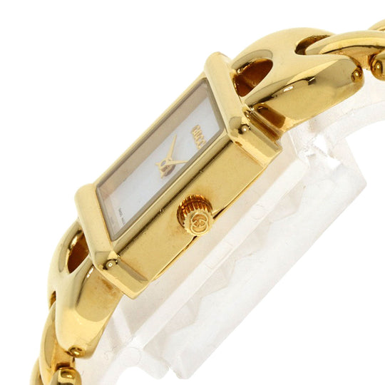 GUCCI Watches Quartz 1800L Gold Plated gold Square face white dial