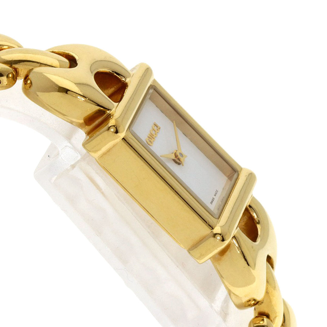 GUCCI Watches Quartz 1800L Gold Plated gold Square face white dial