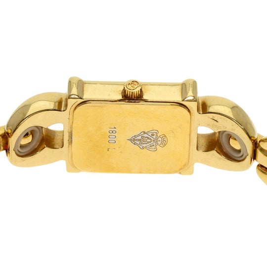 GUCCI Watches Quartz 1800L Gold Plated gold Square face white dial
