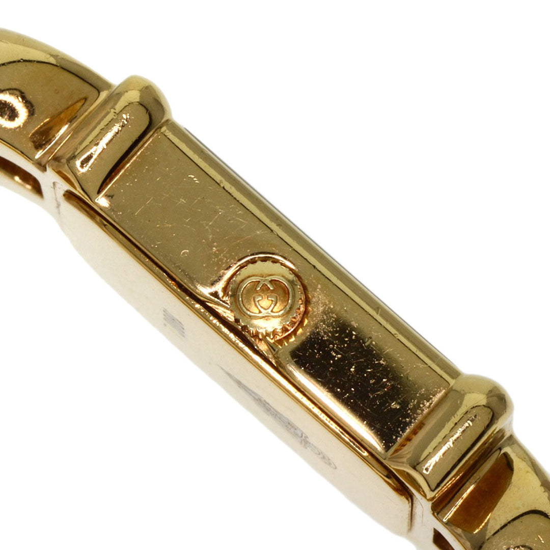GUCCI Watches Quartz 1800L Gold Plated gold Square face white dial