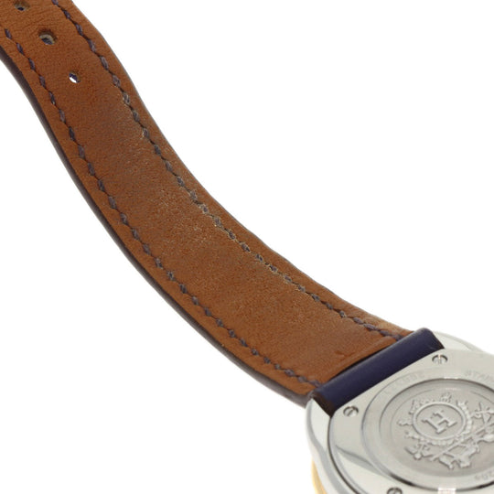 HERMES Watches Quartz AR5.220a Stainless Steel, Leather, Gold Plated Silver Arceau white dial Women Used Authentic