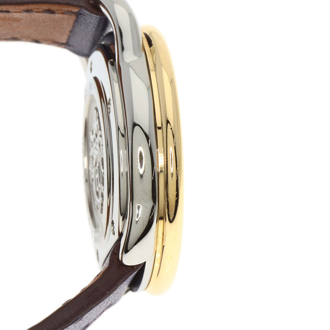 HERMES Watches Quartz AR5.220a Stainless Steel, Leather, Gold Plated Silver Arceau white dial Women Used Authentic