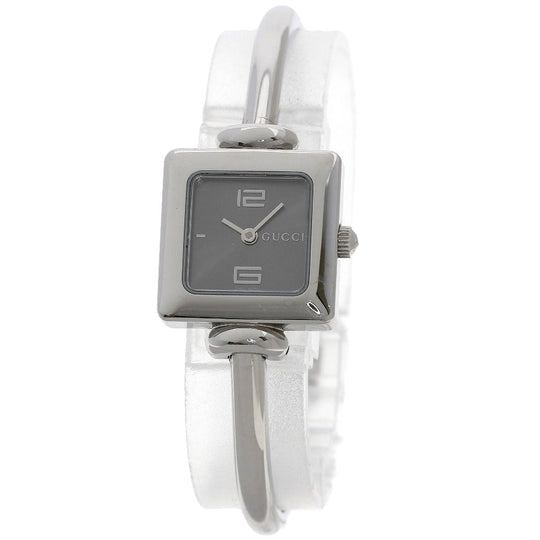 GUCCI Watches Quartz 1900L Stainless Steel , Stainless Steel Silver Square face Silver dial Women Used Authentic