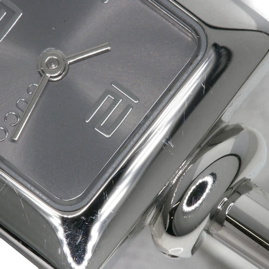 GUCCI Watches Quartz 1900L Stainless Steel , Stainless Steel Silver Square face Silver dial Women Used Authentic