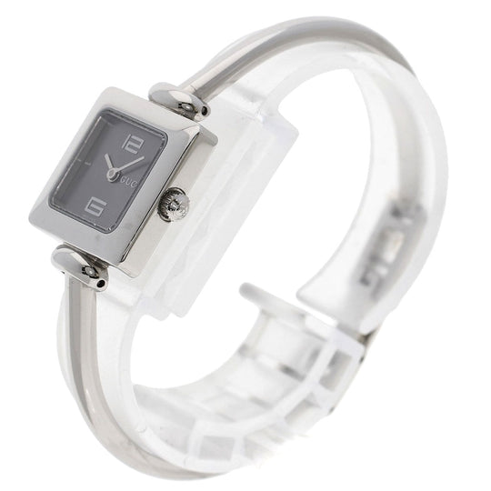 GUCCI Watches Quartz 1900L Stainless Steel , Stainless Steel Silver Square face Silver dial Women Used Authentic