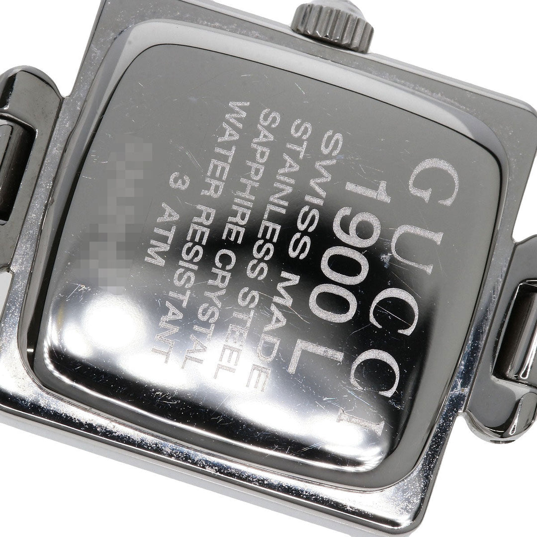 GUCCI Watches Quartz 1900L Stainless Steel , Stainless Steel Silver Square face Silver dial Women Used Authentic