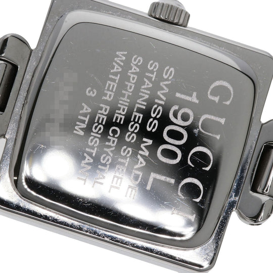 GUCCI Watches Quartz 1900L Stainless Steel , Stainless Steel Silver Square face Silver dial Women Used Authentic