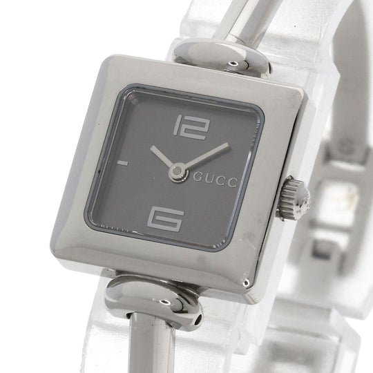 GUCCI Watches Quartz 1900L Stainless Steel , Stainless Steel Silver Square face Silver dial Women Used Authentic