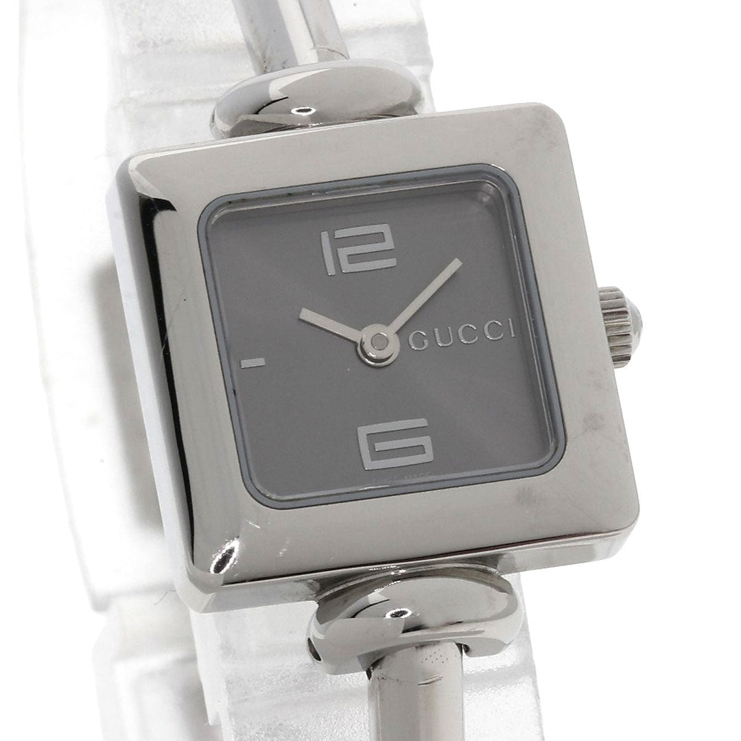 GUCCI Watches Quartz 1900L Stainless Steel , Stainless Steel Silver Square face Silver dial Women Used Authentic