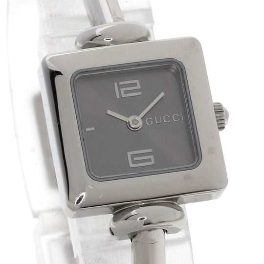 GUCCI Watches Quartz 1900L Stainless Steel , Stainless Steel Silver Square face Silver dial Women Used Authentic