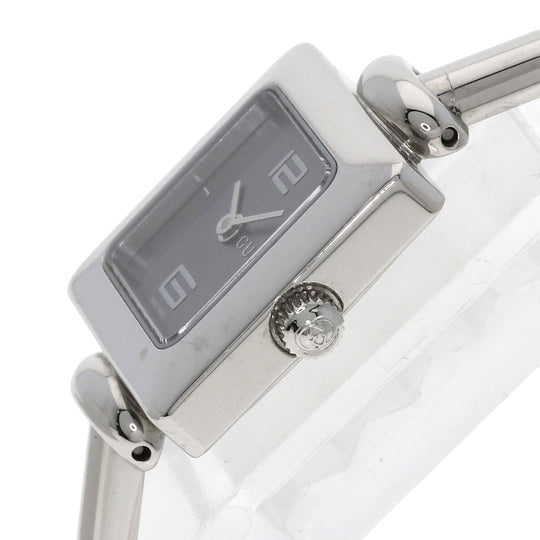 GUCCI Watches Quartz 1900L Stainless Steel , Stainless Steel Silver Square face Silver dial Women Used Authentic