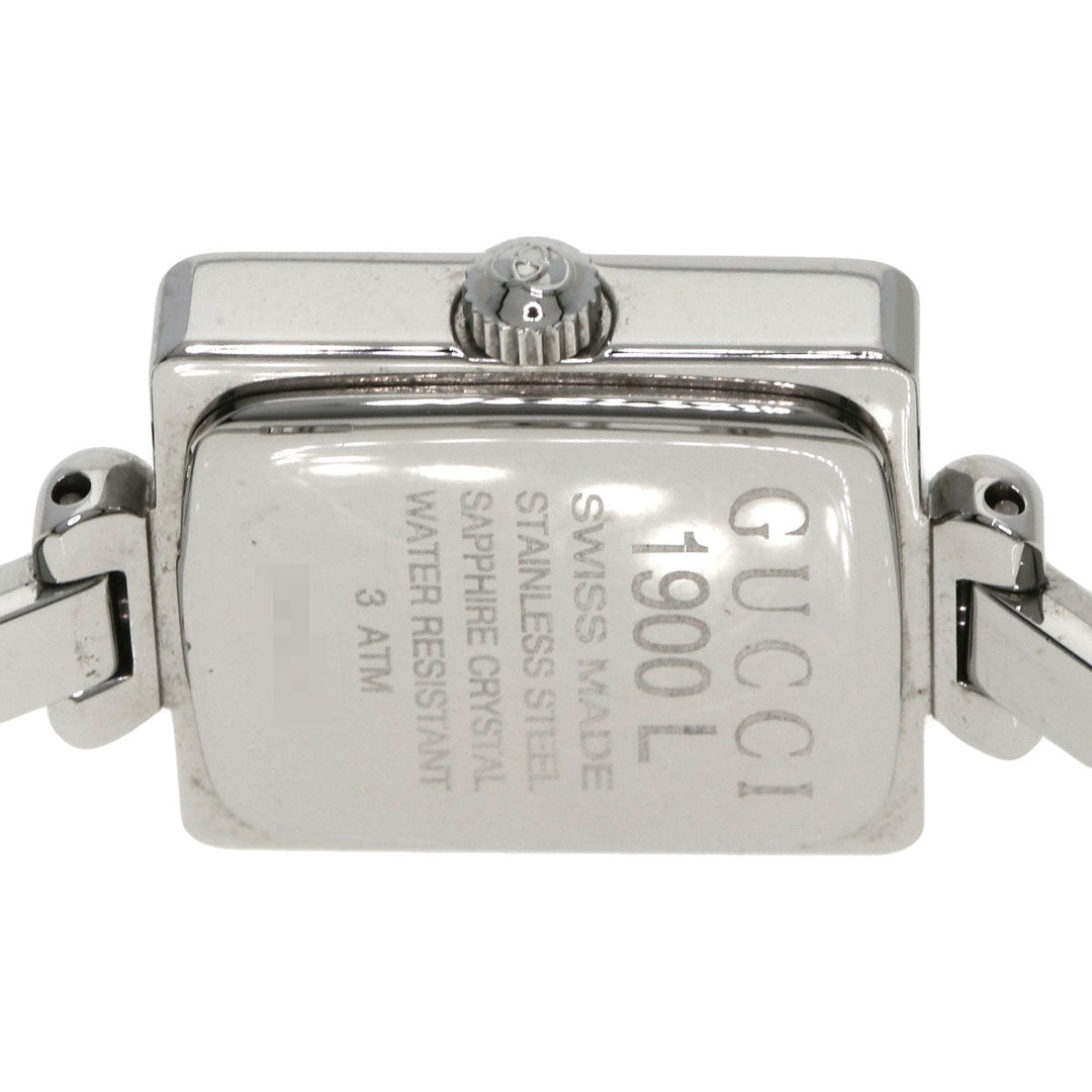 GUCCI Watches Quartz 1900L Stainless Steel , Stainless Steel Silver Square face Silver dial Women Used Authentic