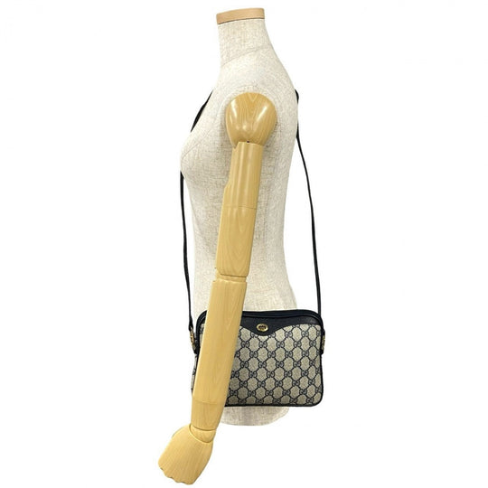 GUCCI Shoulder Bag leather Navy
