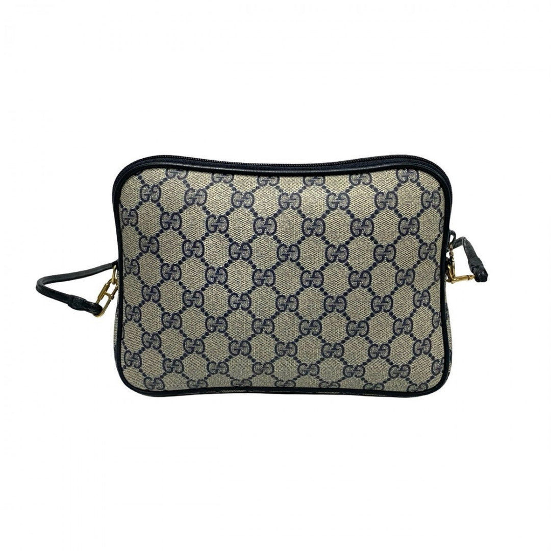 GUCCI Shoulder Bag leather Navy