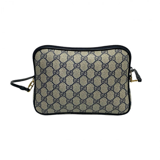 GUCCI Shoulder Bag leather Navy