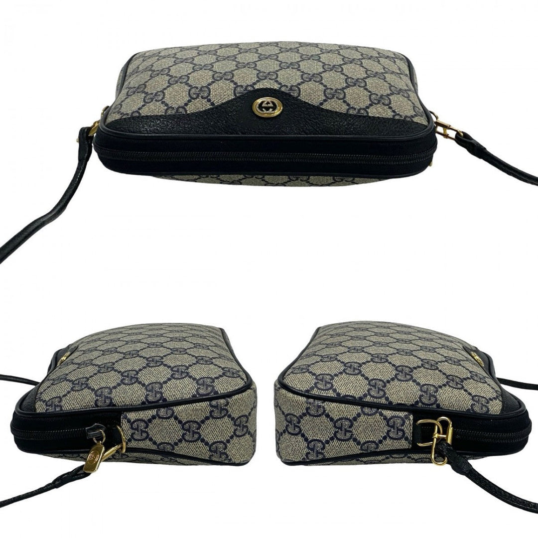 GUCCI Shoulder Bag leather Navy