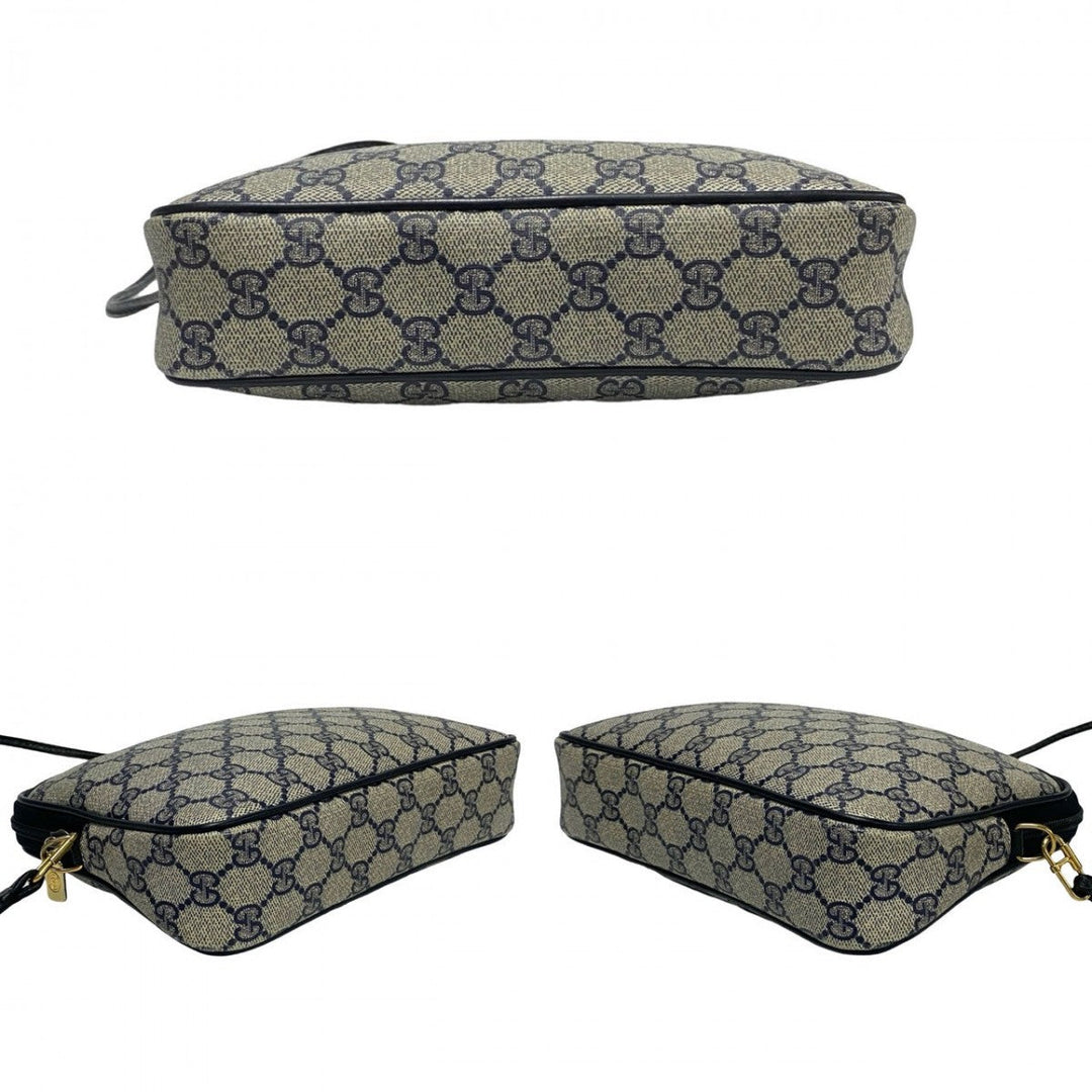 GUCCI Shoulder Bag leather Navy