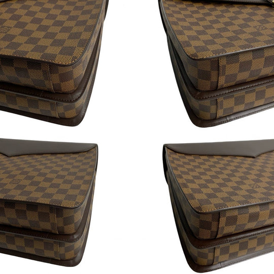 LOUIS VUITTON Business bag leather Brown Damier Ambassador