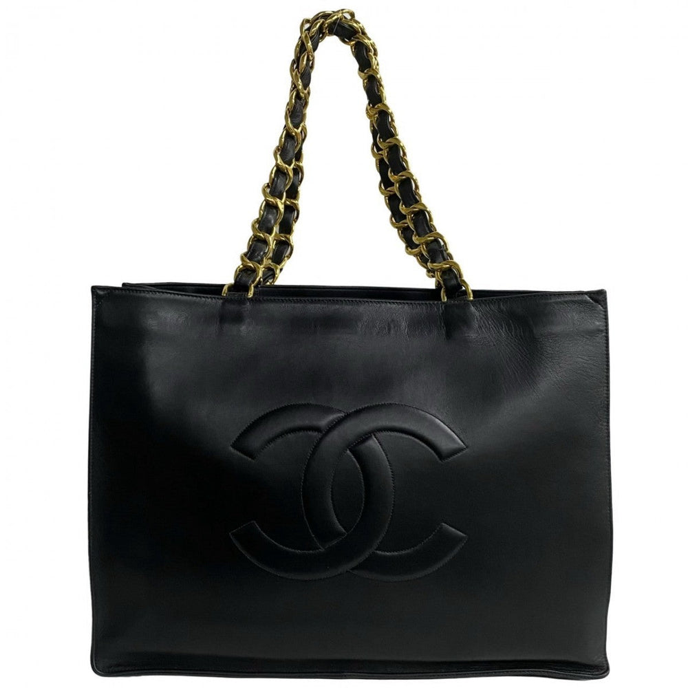 CHANEL Tote Bag lambskin black