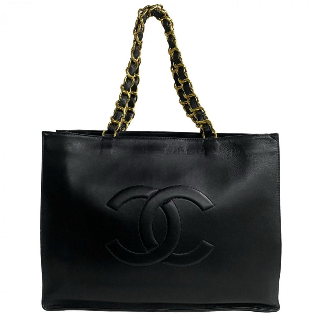 CHANEL Tote Bag lambskin black