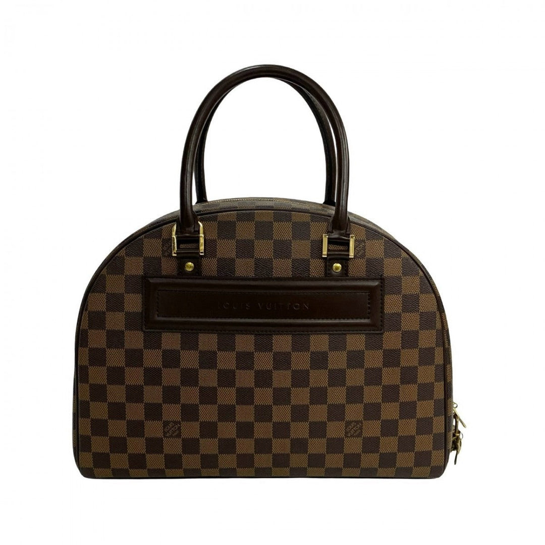 LOUIS VUITTON Handbag leather Brown Damier Norita