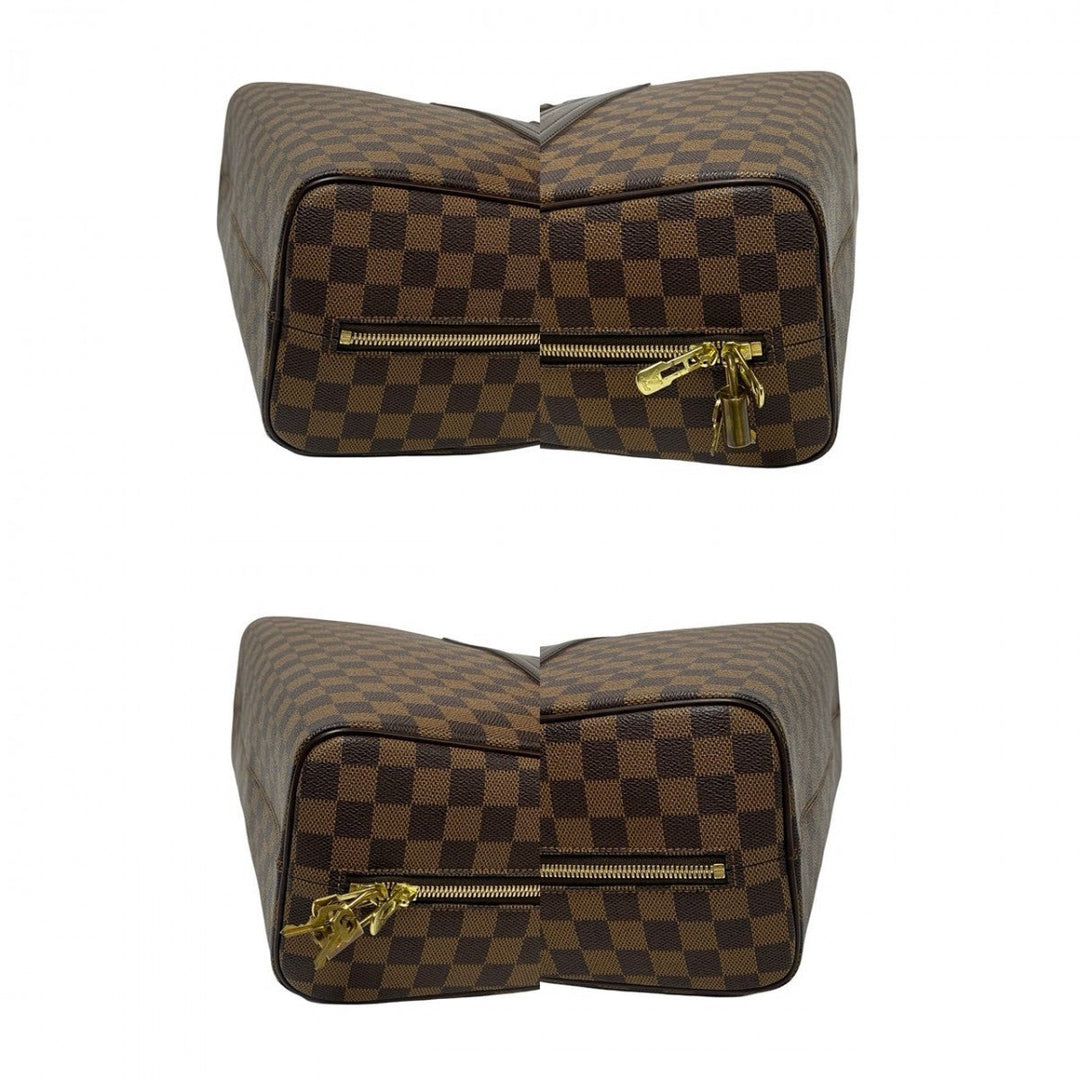 LOUIS VUITTON Handbag leather Brown Damier Norita