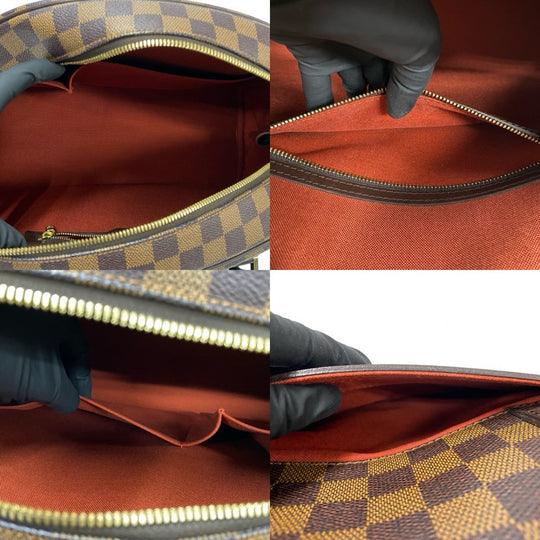 LOUIS VUITTON Handbag leather Brown Damier Norita