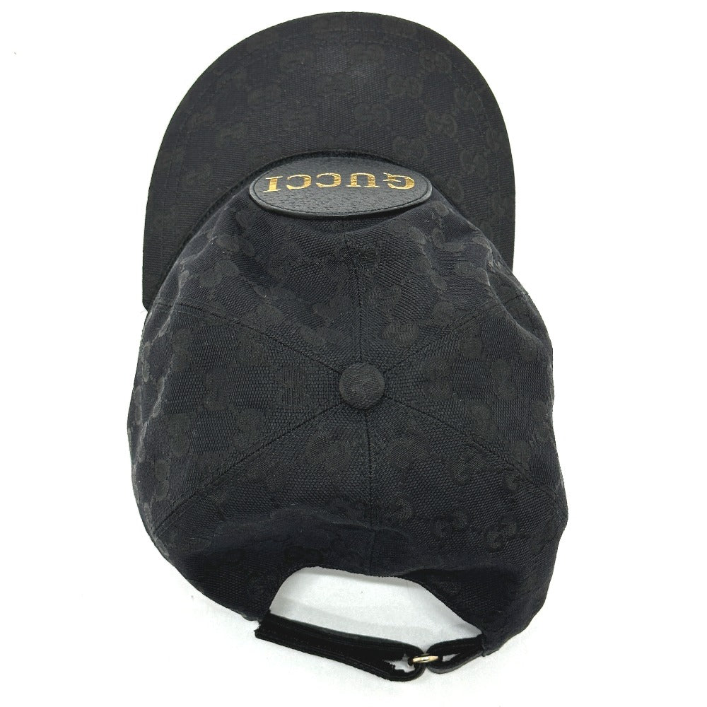 GUCCI cap 627114 Nylon black Gucci Off The Grid Gucci Off the Grid GG logo mens XL Used Authentic