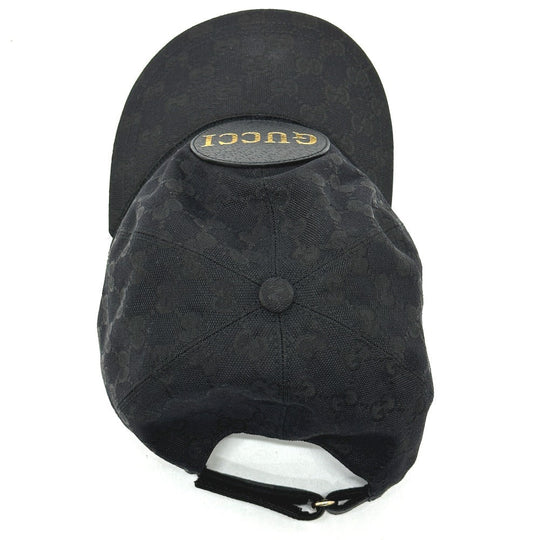 GUCCI cap 627114 Nylon black Gucci Off The Grid Gucci Off the Grid GG logo mens XL Used Authentic
