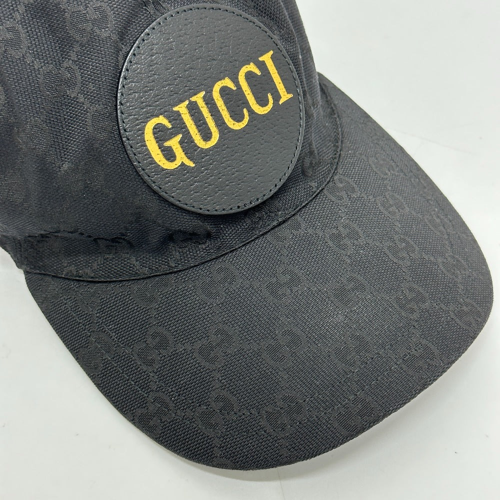 GUCCI cap 627114 Nylon black Gucci Off The Grid Gucci Off the Grid GG logo mens XL Used Authentic