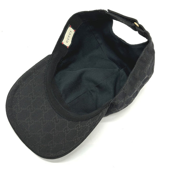 GUCCI cap 627114 Nylon black Gucci Off The Grid Gucci Off the Grid GG logo mens XL Used Authentic