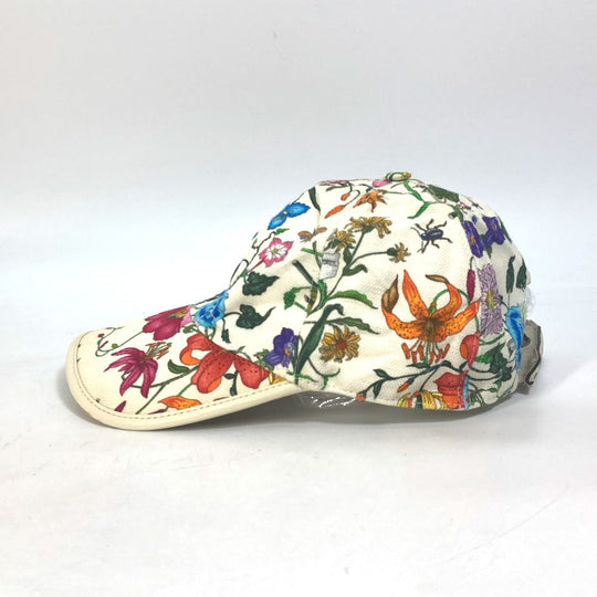 GUCCI cap Rayon, Cotton white GG Floral Pattern Flower Flora M