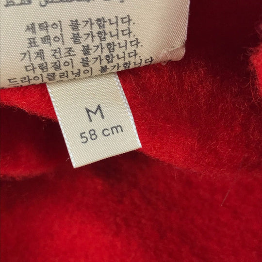 GUCCI beret 714343 wool Red GG logo Women M Used Authentic