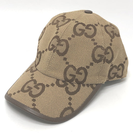 GUCCI cap 681264 canvas beige Jumbo GG M