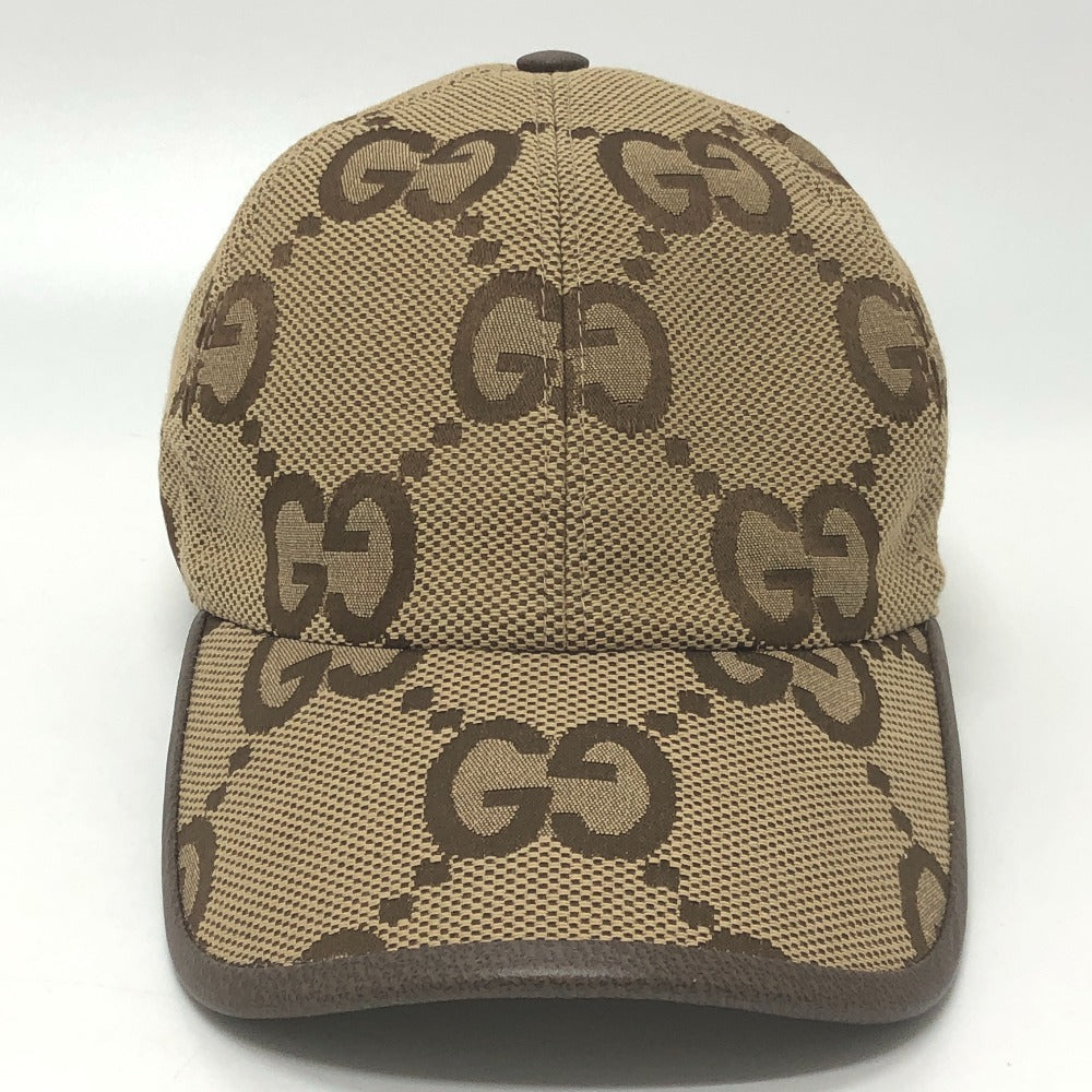 GUCCI cap 681264 canvas beige Jumbo GG M