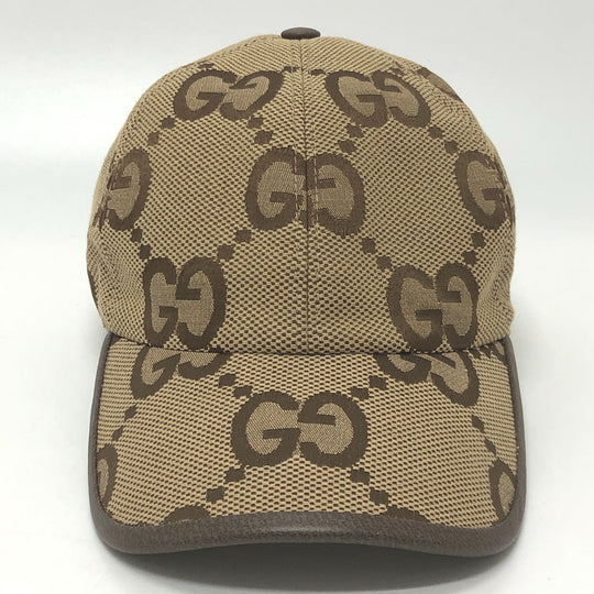 GUCCI cap 681264 canvas beige Jumbo GG M
