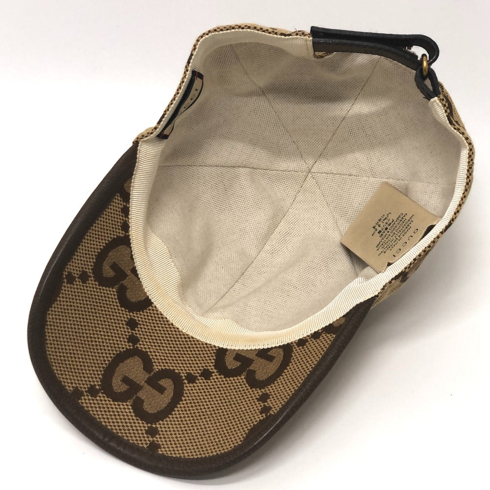 GUCCI cap 681264 canvas beige Jumbo GG M