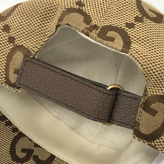 GUCCI cap 681264 canvas beige Jumbo GG M