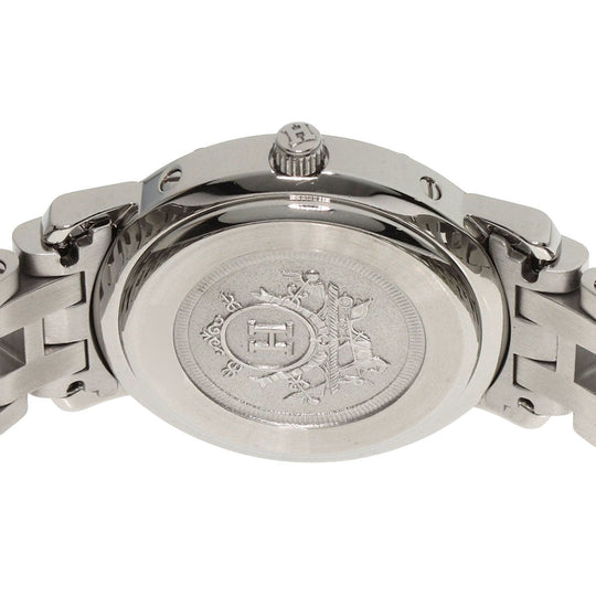 HERMES Watches Quartz CL4.210 Stainless Steel , Stainless Steel Silver Clipper blue dial Women Used Authentic
