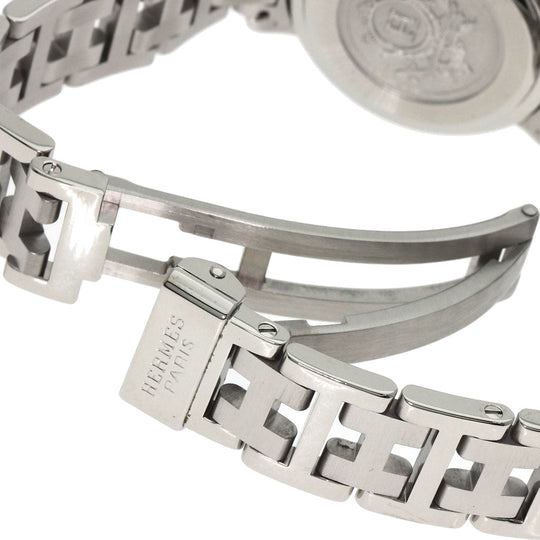 HERMES Watches Quartz CL4.210 Stainless Steel , Stainless Steel Silver Clipper blue dial Women Used Authentic
