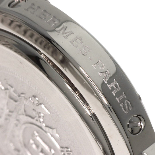 HERMES Watches Quartz CL4.210 Stainless Steel , Stainless Steel Silver Clipper blue dial Women Used Authentic